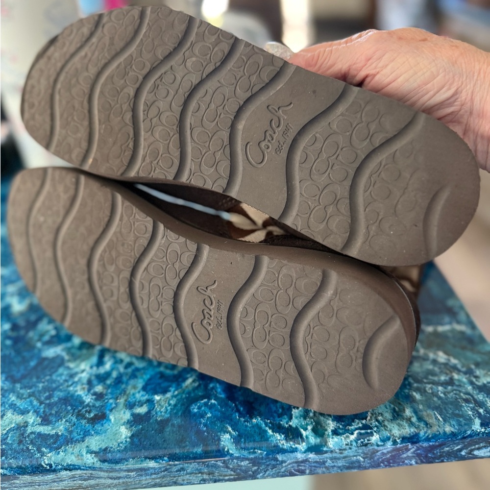 Coach Brown Patterned Ankle Boots - image 6